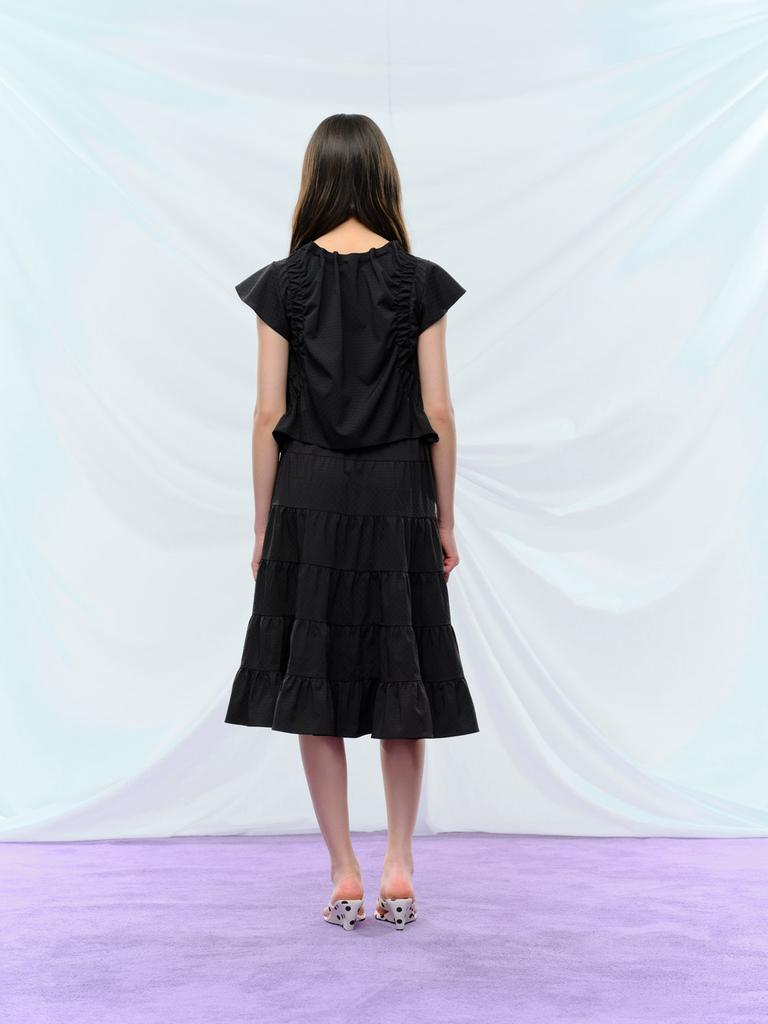 Pyule Fungi Polkadot Skirt Black