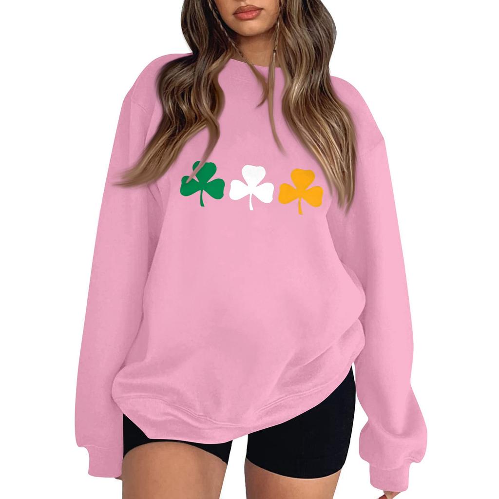 Women's Casual Fashion Valentine's Day Print Long Sleeve O-Neck Sweatshirts Pullover Top