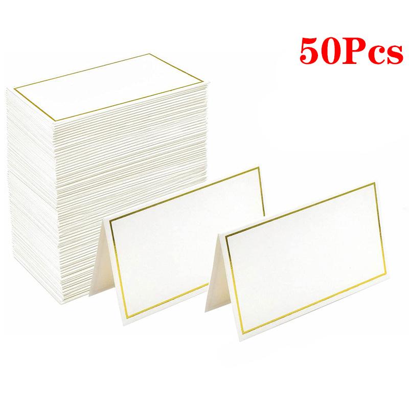 

50Pcs Clear Acrylic Table Place Card Wedding Blank Rectangle Seating Cards Sign Guest Names Tag Birthday Party DIY Decoration