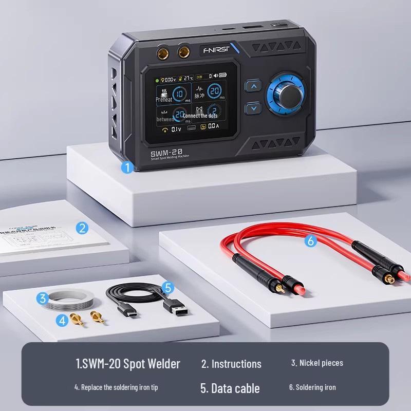 FNIRSI SWM-20 Battery Spot Welder: Handheld Lithium Battery Spot Welding Pen for DIY Assembly.