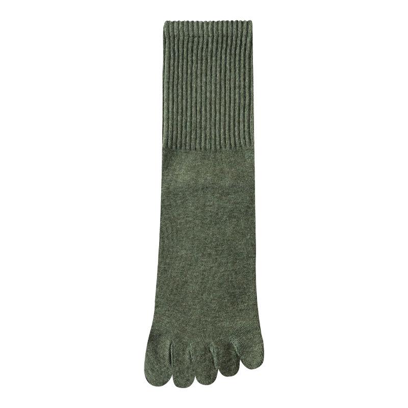 Women's Antibacterial Breathable Mid-Calf Five-Toe Socks, Spring/Autumn Version.