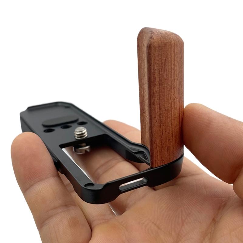 Camera Hand Grip With Wooden Handle Arca Swisses Mount Tripods Compatibility for XM5 Easy Battery Access