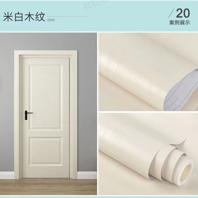 Thickened Wood Grain PVC Waterproof Sticker Cabinets Desktop Door Furniture Refurbished Decorative Film Self-adhesive Wallpaper