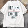 Reading Is My Favorite Sport Print Tshirts Unisex Women Summe Casual Fashion Vintage Oversize ONeck Short Sleeve Tops Tshirts