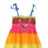 Sommerkleid, ärmellos, lockeres böhmisches Kinderkleid mit Spitzenbesatz, Tube-Top für den Strand