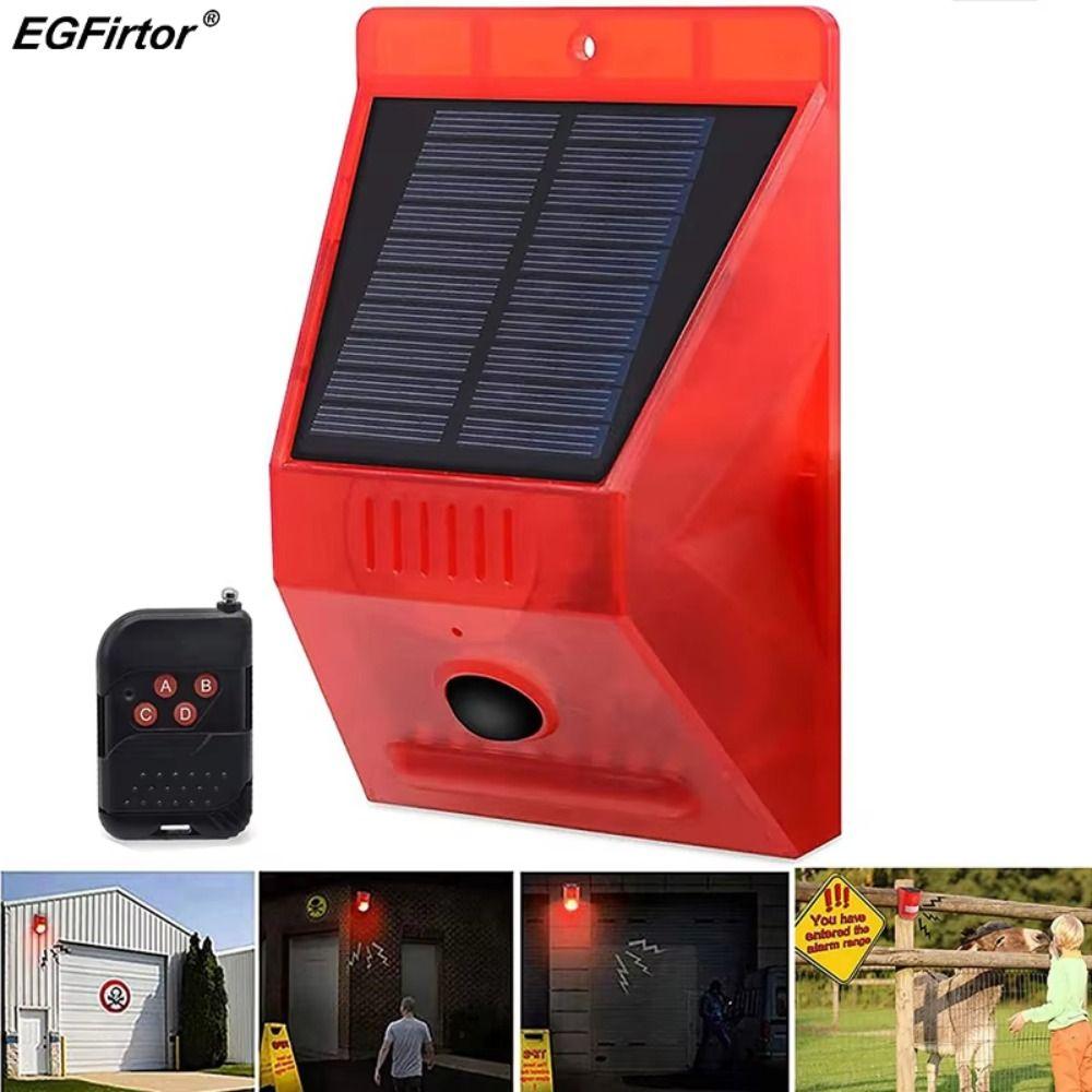 Rechargeable Solar Lamps Multifunctional Security Alarm Siren Solar Alarm  Field Security