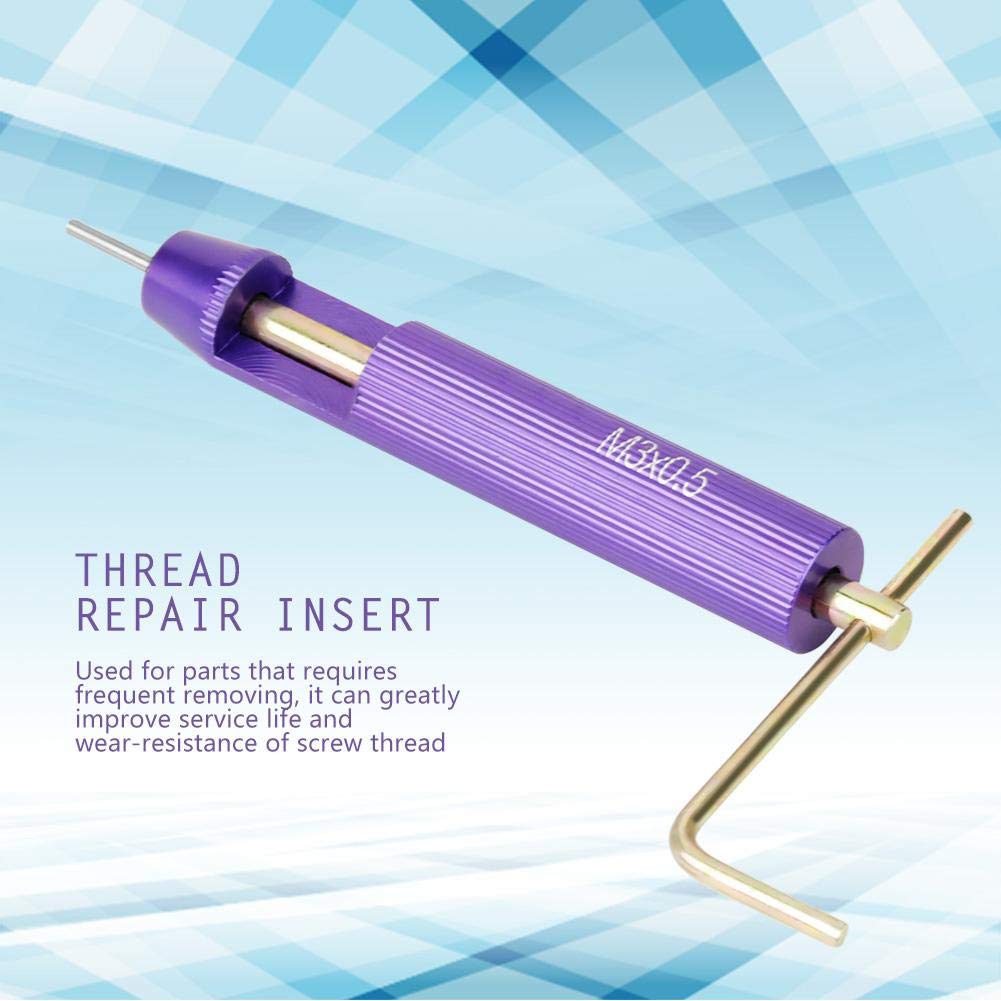 Helical Screw Insert Kit, 50 Stainless Steel Coil Wire Helical Screw Inserts for Frequently Removed Parts, M3 X 2D