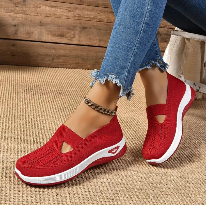 fashion Spring/autumn Women's Flas Slip on Light Causal Loafers for Women Outdoor Round Toe Flat Shoes Shallow Anti-slip Platform Shoes