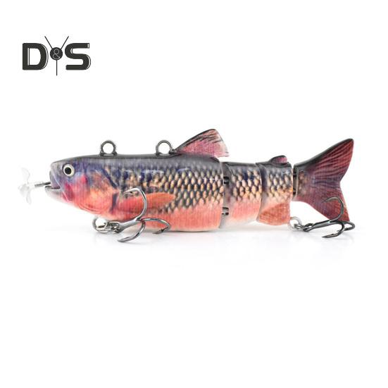 13CM/35G Elektryczny Przynęta Wędkarska Wieloprzegubowa z Haczykami Ładowana przez USB LED Świecąca Przynęta Pływająca Robotyczna Przynęta Sztuczna Akcesoria Wędkarskie