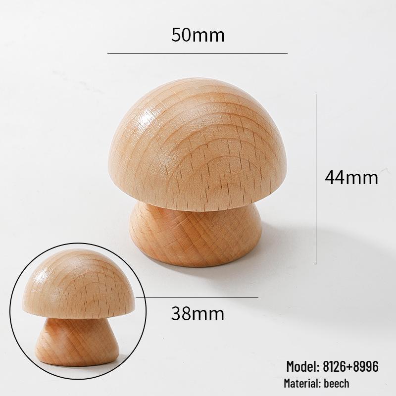 Solid Wood Cartoon Drawer Pull Knob for Children's Room