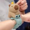 Capybara Slap Snap Wrap Wristband Bracelet Kawaii Animal Plushie Cute Dog Cat Plush Hand Ring Soft Toys Creative Funny Gift