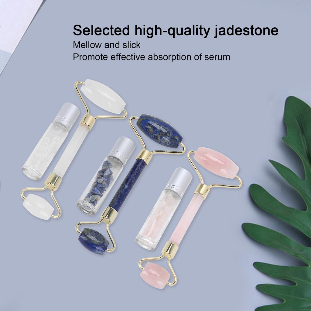 Face Roller Massager Facial Beauty Massage Roller with Roll On Essential Oil Bottle Facial Massage Roller