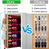 High Quality1pc 40-Compartment Large Pocket Over-the-Door Shoe Organizer with Grid Pockets, Suitable for Behind the Door, Bedroom, Bathroom, Etc