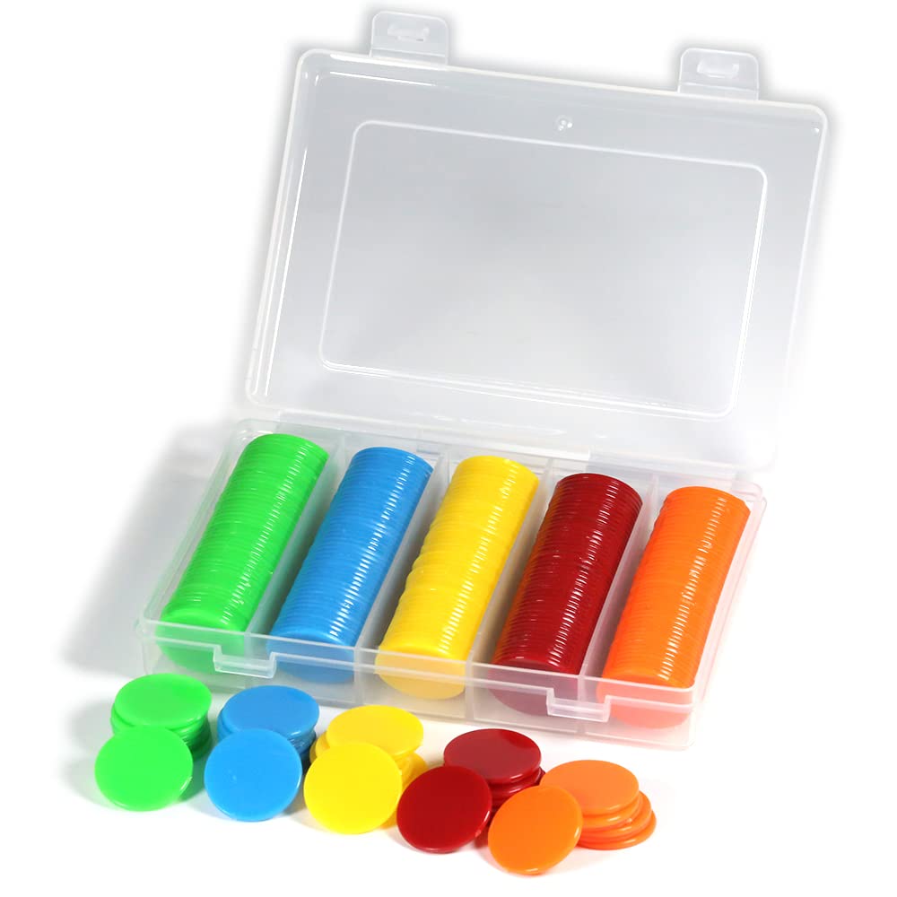 Azuki Home Poker Chips Casino Chips with Storage 250 Chips for and Mahjong Case, (5 Colors) Roulette, Baccarat, Blackjack,