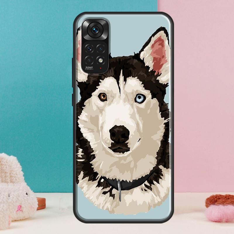 Siberian Husky Dog Case For Xiaomi Redmi Note 14 13 12 Pro 11 9 10 9S 10S 11S 12S Redmi 14C 13C 10C 12C Cover