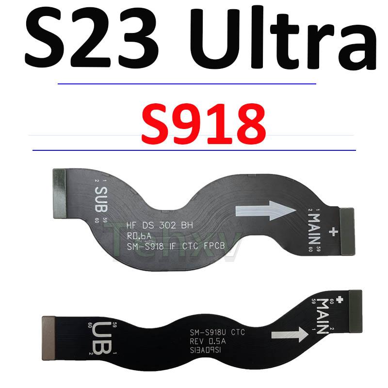 Náhradní díl pro Samsung S23 Ultra S918B S918E S918U Deska USB nabíjecího portu Hlavní signálová základní deska Flex kabel LCD