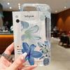 Elegant Blue Lily Pattern Phone Case For iPhone 17 Pro Max 16 15 Pro 14 13 12 11 XR XS 17Air 16 Plus 16E Clear Bumper Cover