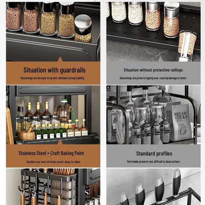 Nordic Foldable 3-Tier Countertop Spice Rack