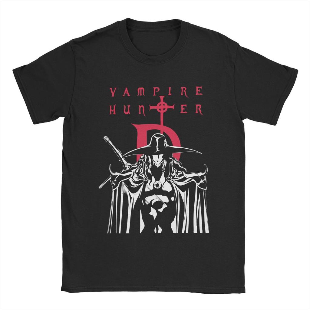 Men's Vampire Hunter D Hellsing T Shirts Anime Pure Cotton Clothing Funny Short Sleeve Round Collar Tees Gift Idea T-Shirts