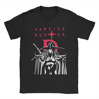 Men's Vampire Hunter D Hellsing T Shirts Anime Pure Cotton Clothing Funny Short Sleeve Round Collar Tees Gift Idea T-Shirts