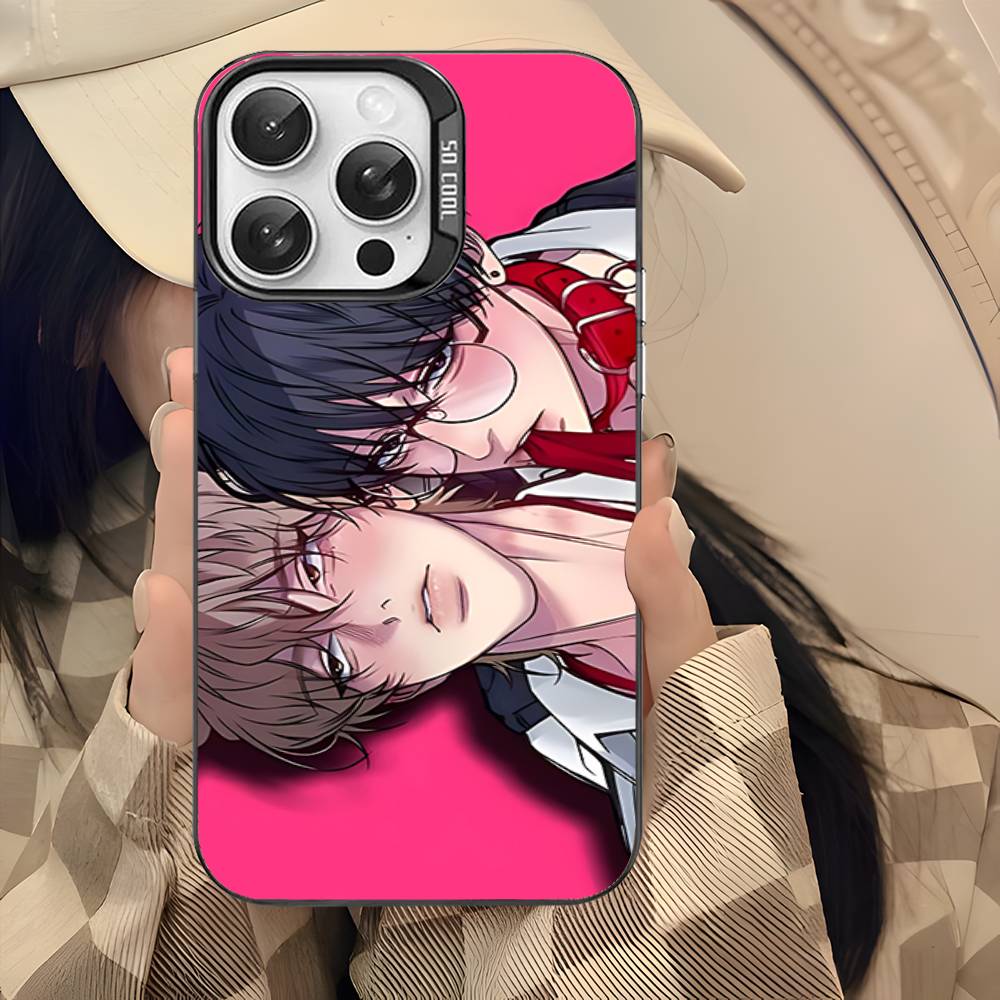 Negative Romance Bl Phone Case For IPhone 17 12 11 13 14 15 16 Pro Max Plus Silver Color Cover
