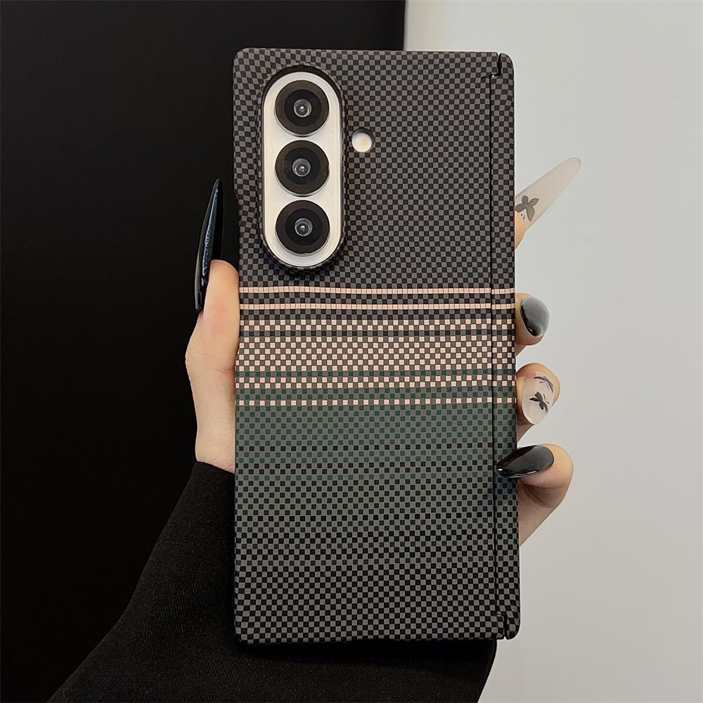 Coque de téléphone magnétique de luxe en fibre de carbone Kevlar pour Samsung Z Fold 7 et Huawei X6 X5 Magic V5 ou Vivo Fold 5 3 Pro Coque arrière For Huawei X6