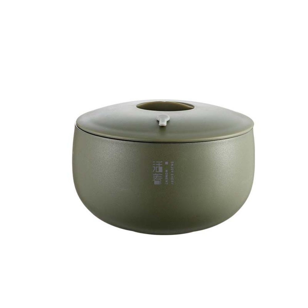 

Japanese Double Layer Ramen Bowl Stainless Steel Food Container Simple Soup Bowl Gift S зелёный