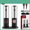 Pepper Grinder Electric Powder Usb Rechargeable Salt Pepper Grinder With Adjustable Roughness Freshly Ground Pepper Kitchen Tool