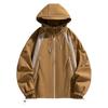 Jacket Men's Autumn Loose Windproof Waterproof Jacket Large Size Fattened Enlarged Hooded Outdoor Tooling Jacket