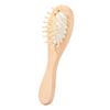 Soft Wool Bath Brush for Baby, Gentle Newborn Skin Cleanser with Natural Cherry Beech Wood Handle, Non-Irritating Infant Bath Scrubber