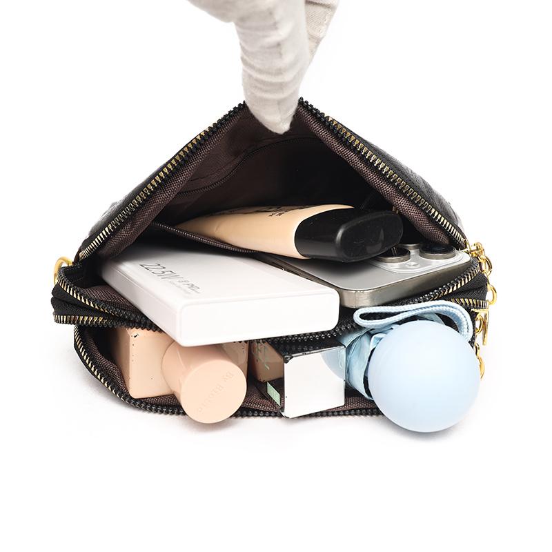 Borsa a Spalla Vintage Borsa per Madre di Mezza Età Donna Multistrato Grande Capacità Borsa a Tracolla Goffrata