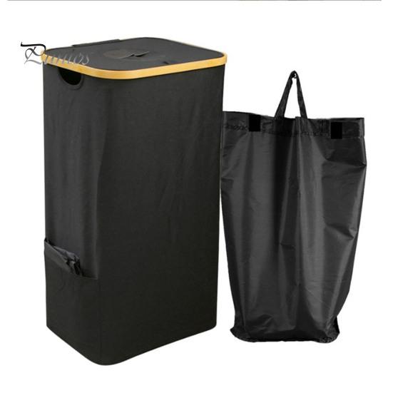 Úložný koš s odnímatelným síťovaným vakem 100L Velkokapacitní koš na prádlo Úložný koš na prádlo s prachotěsným víkem