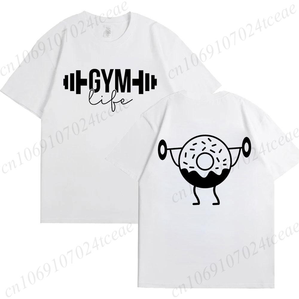 Funny Gym Life T-Shirts for Women Workout Summer Short Sleeve Tees Motivational Positive Tees Cute Exercise Fitness Tops