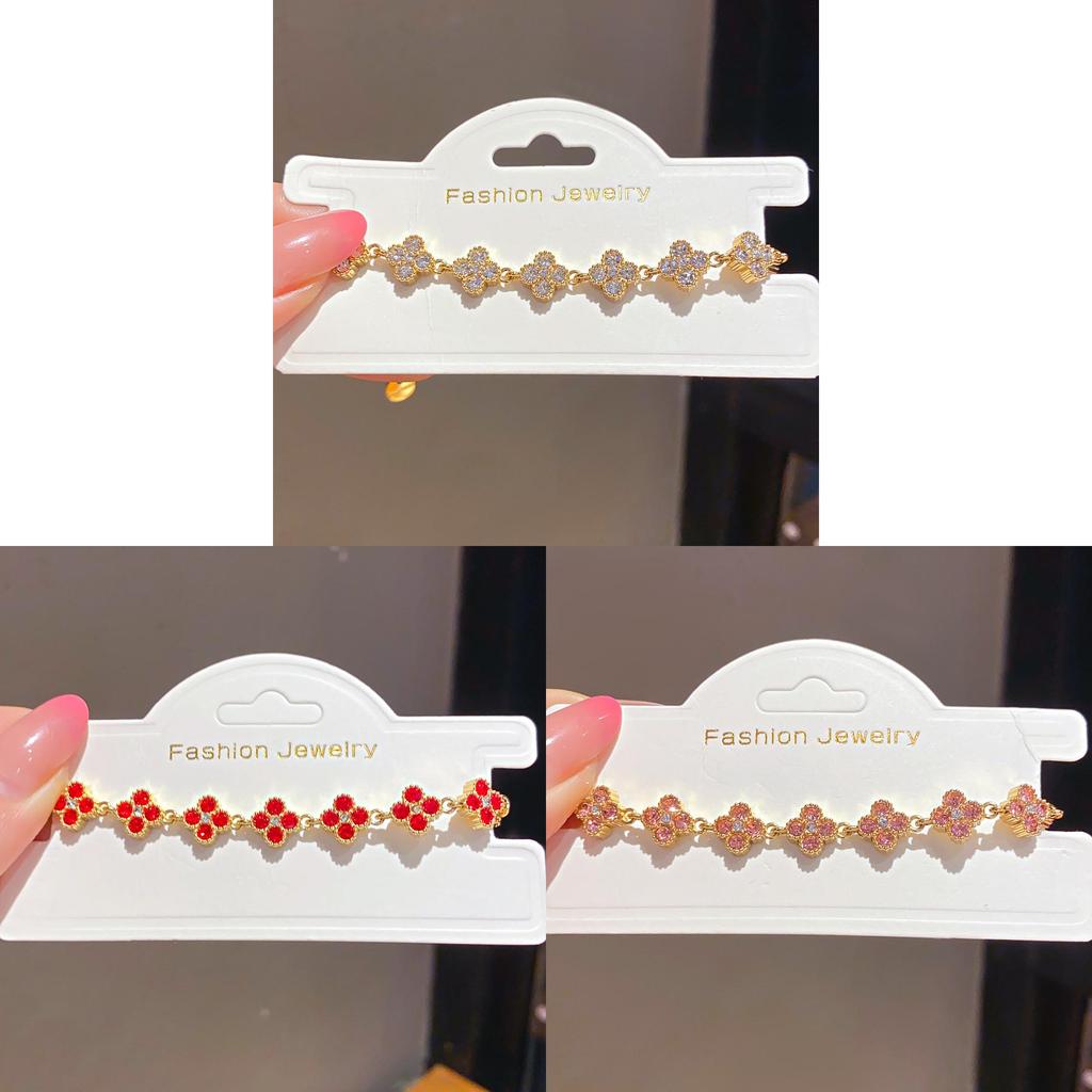 Floral Pendant Wristband With Stainless Steel And Diamond Accents For Women