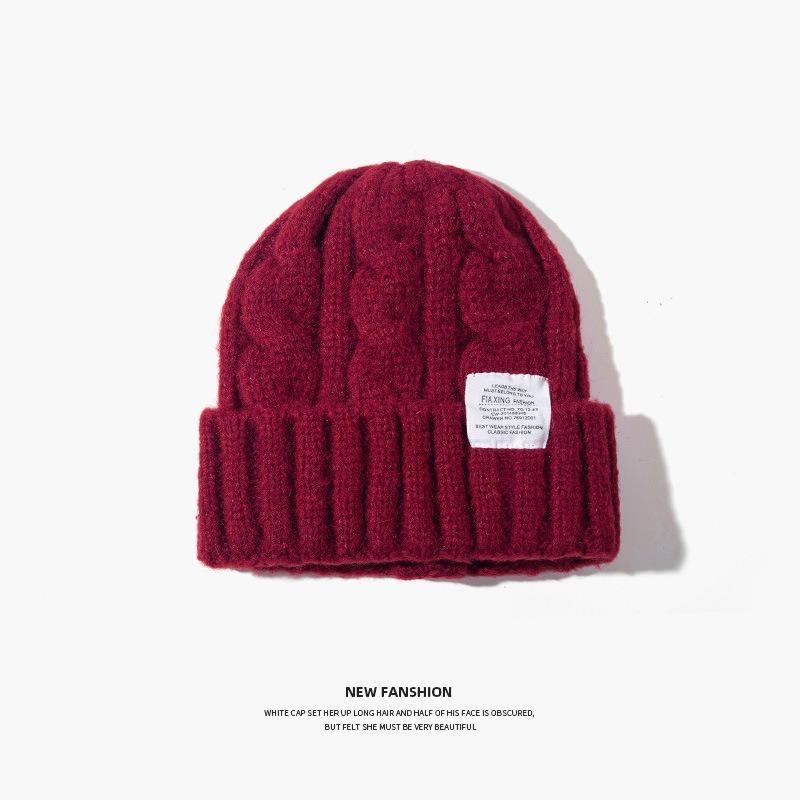 

Шляпа из шерсти с широкими полями, универсальная для мужчин и женщин, студенческая защита ушей, теплая, вязаная шляпа рыхлой крутки, маленькая холодная шапка One Size