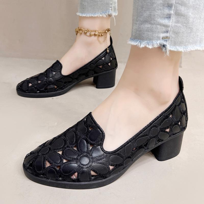 

Мода 2025 Мелкие Балетки Даг Однотонные Флора Слипоны Повседневные Дышащие Балетки Лоферы Комфортная Женская Обувь 35 чёрный