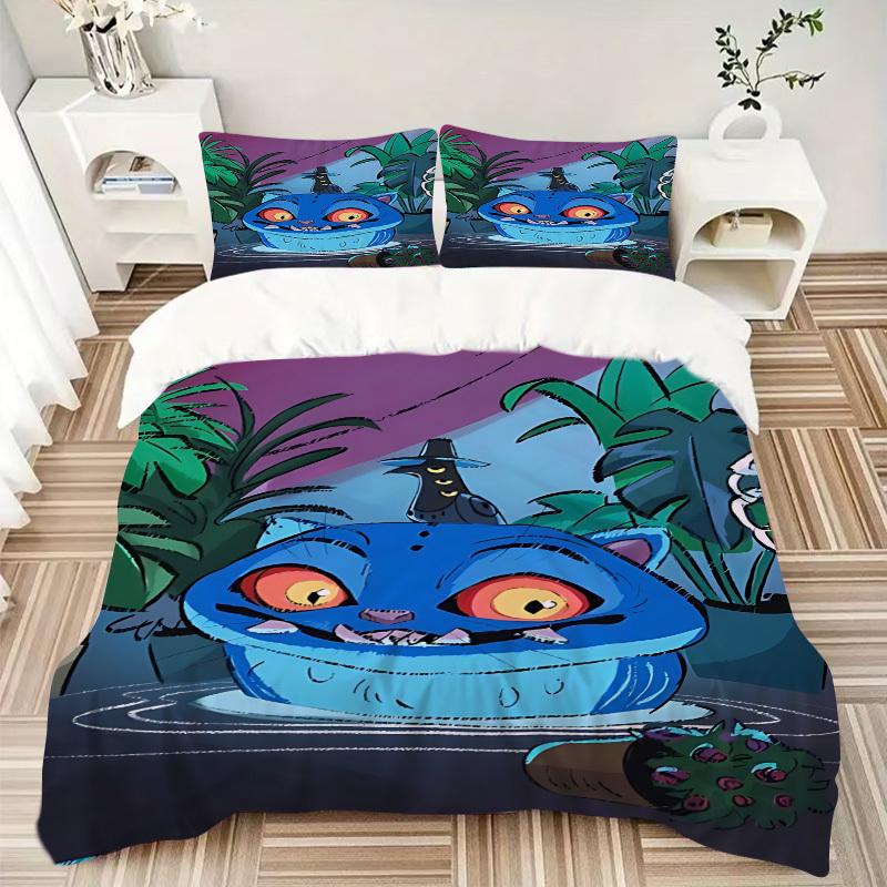 Set Biancheria da Letto 3 Pezzi Cacciatori di Demoni K-Pop Include 1 Piumone + 2 Federe, Senza Imbottiture per Cuscini, Morbido Confortevole, Leggero Traspirante,