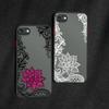 Lace Flower Pattern Frosted Transparent Hard Back Phone Casing Soft Silicone Edge Full Cover Case for iPhone 16 17 Samsung A16 A53 Redmi 10C 12 Note13