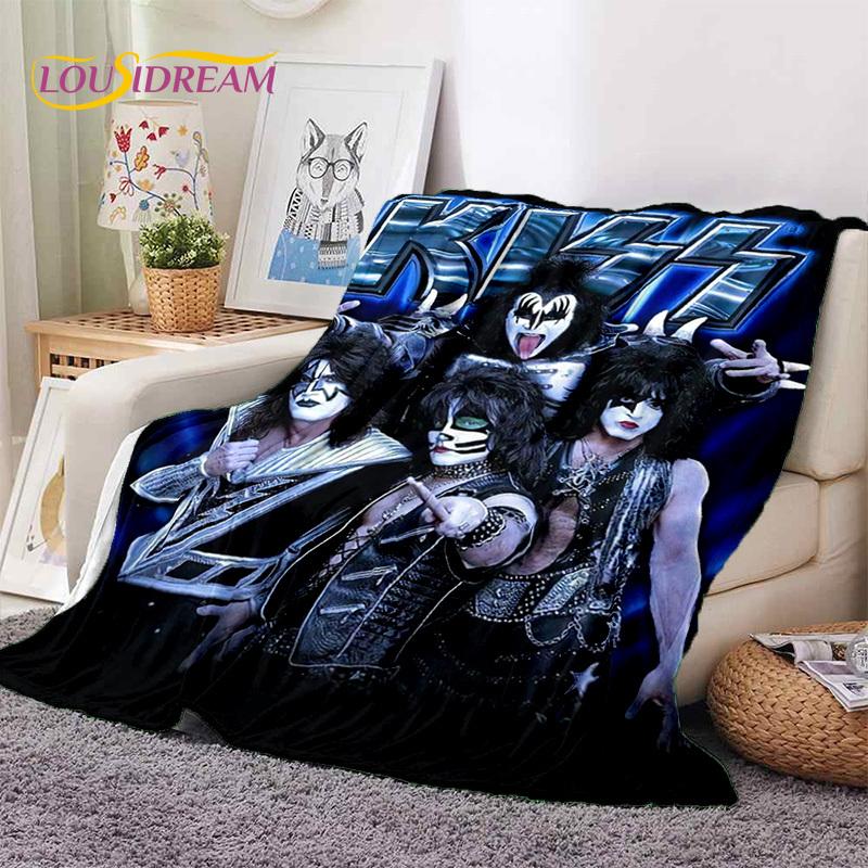 Kiss Rock Heavy Metal Band Gene Paul Soft Flannel Blankets,Throw Blanket Comfortable Blanket for Picnic Beds Sofa Home Bedroom