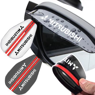 2 Piezas Protector de Lluvia para Espejo Retrovisor de Coche Ceja de Lluvia Cubierta de Lluvia Para ASX Lancer L200 Pajero Sport Attrage Mirage Eclipse