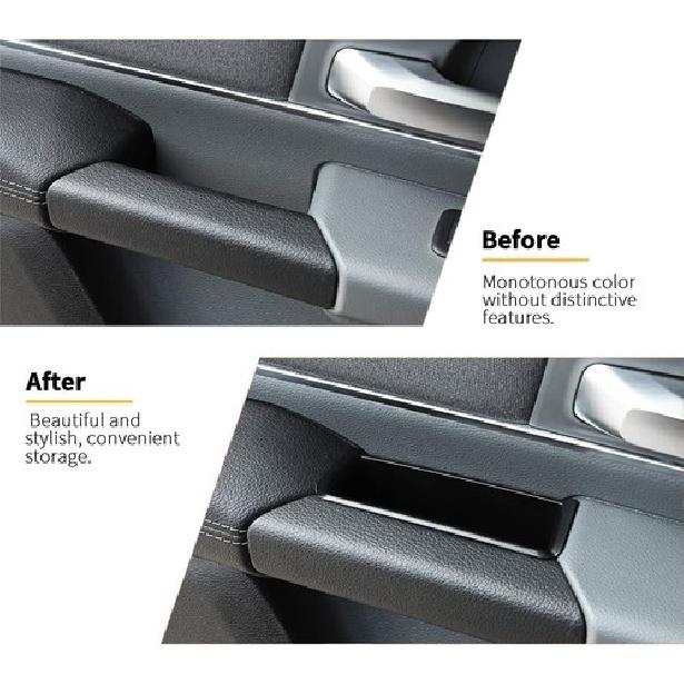 4pcs Door Side Armrest Storage Box Tray Organizer For Dodge RAM 1500 2018+