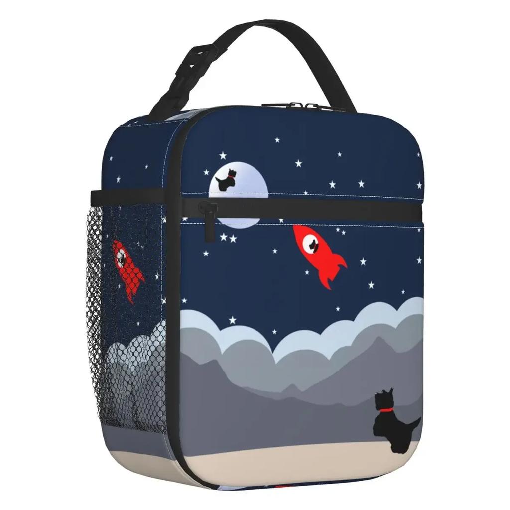 Vintage Scottish Terrier Dog Insulated Lunch Bag for Work School Scottie Pet Lover Leakproof Cooler Thermal Lunch Box Women Kids