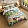 Juego de Ropa de Cama Personalizada con Nombre 3 Piezas, Astérix y Obélix 1 Funda Nórdica 2 Fundas de Almohada Ropa de Cama Suave Para Regalo