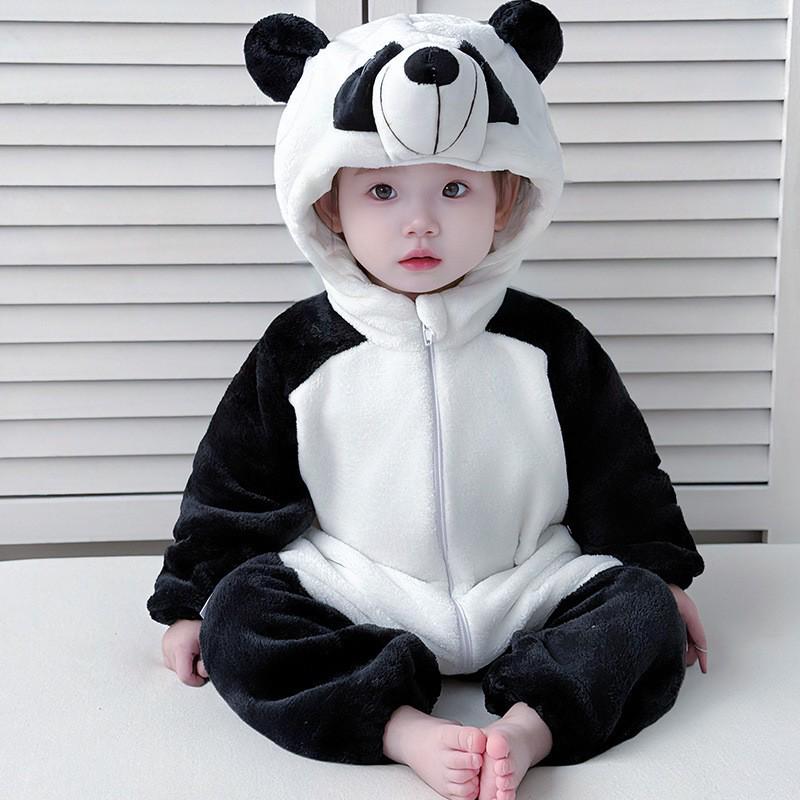 Pijama Onesie Calduroasă din Flanel pentru Bebeluși Nou-Născuți - Toamnă/Primăvară