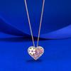 Xian Can 2025 S925 Silver Necklace: Colorful Heart & Mother-of-Pearl Flower, Fashionable Light Luxury.