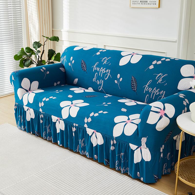 Elastic Sofa Cover All-Inclusive Cover Nordic Style Sofa Cover Non-Slip Fabric Skirt Sofa Cover
