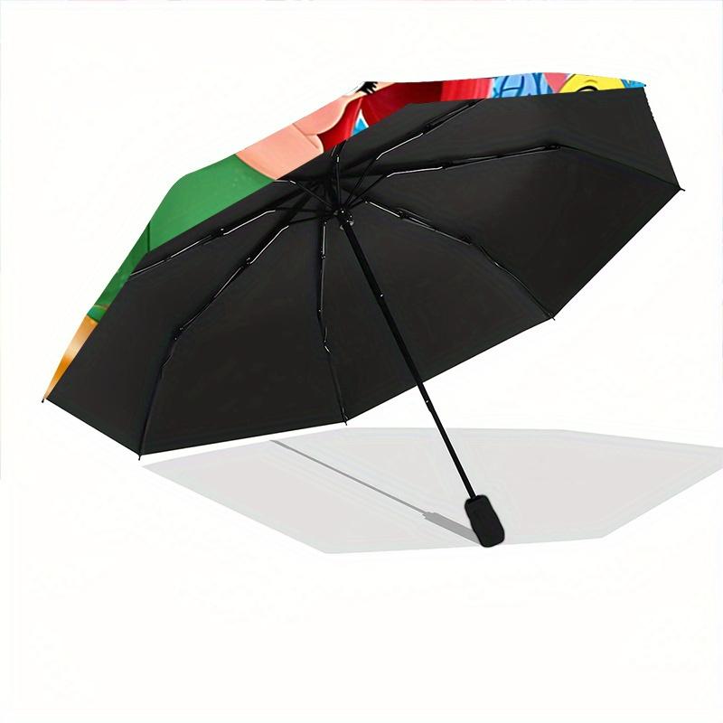1pc Mermaid Adventure: Automatic Opening/Closing Umbrella with Portable Tri-Fold Design, 8-Bone Iron Frame - Perfect for Outdoor Use, Festiv