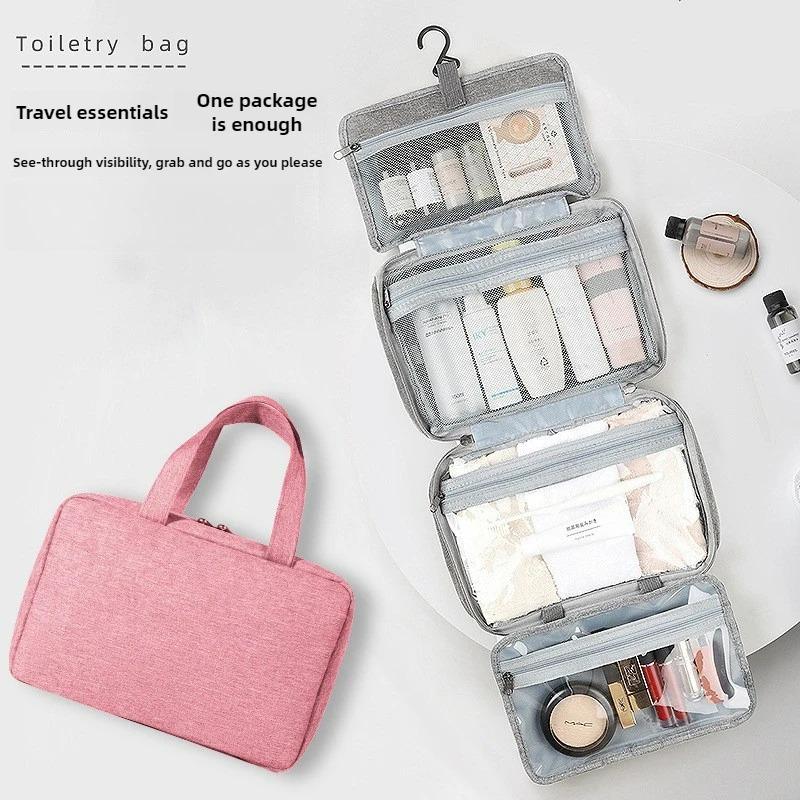 Travel Hanging Toiletry Bag Waterproof Folding Dry and Wet Separation Toiletry Bag Makeup Cosmetic Razor Storage Organizer Case
