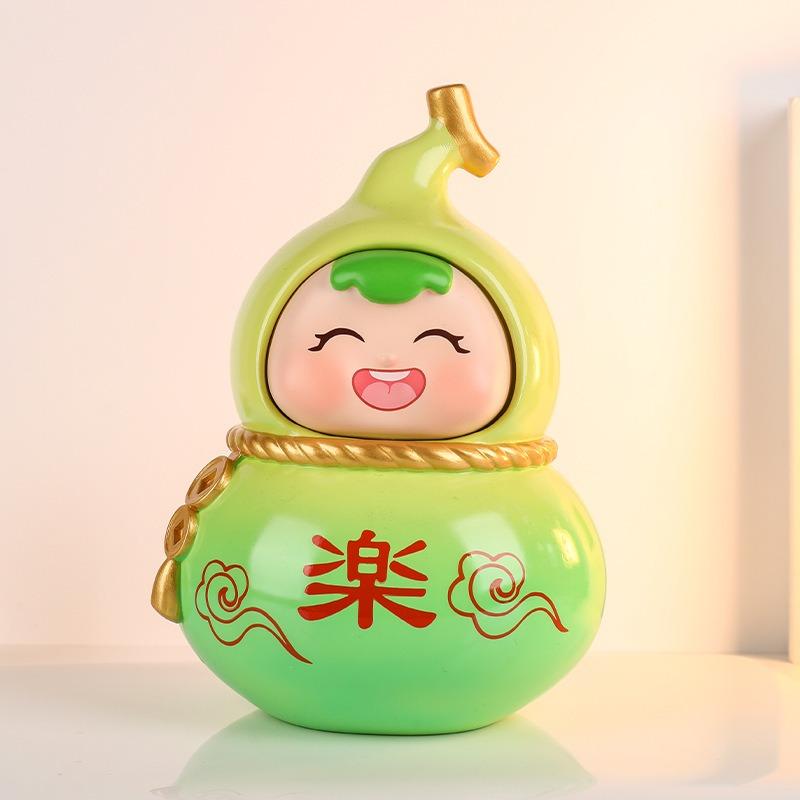 Little Fu Xi Gourd Decorative Piece - Creative Office Desk Decoration, Home Furniture, Entrance Hall Decor, Gift, Doll, Temple