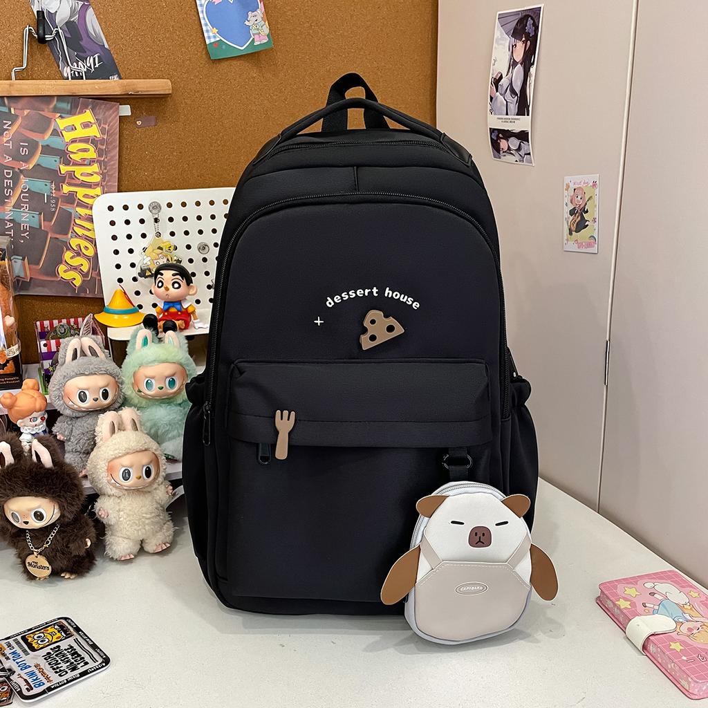 Schoolbag1011 autumn new high-value backpack large-capacity fashion versatile schoolbag men's and women's leisure simple commute